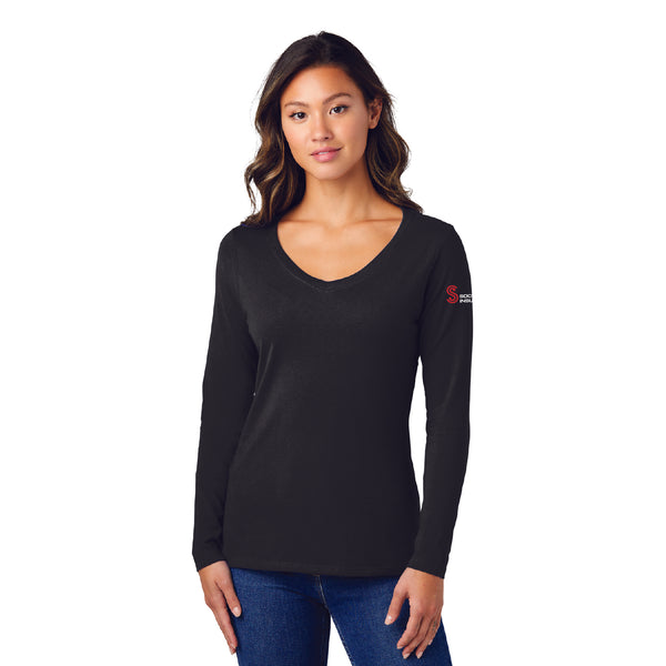 Port & Company® Ladies Long Sleeve Fan Favorite™ V-Neck Tee