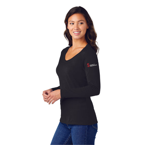 Port & Company® Ladies Long Sleeve Fan Favorite™ V-Neck Tee